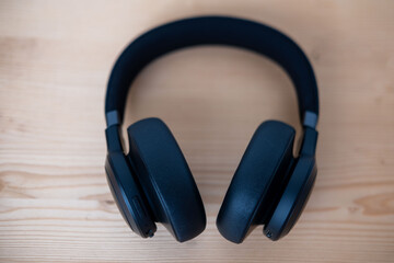 Wireless headphones, symbolizing music, relaxation, and on-the-go entertainment, professional cutting-edge audio technology