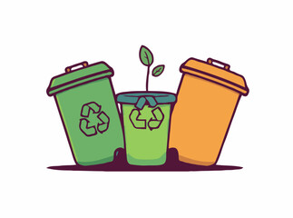 Global Warming Vector Illustration: Intense Weather Phenomena and Climate Change Effects