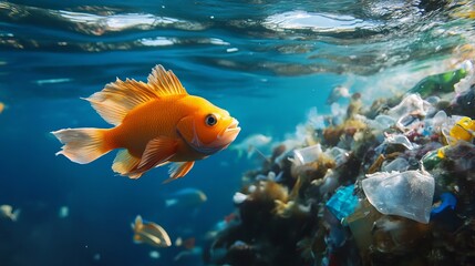 Fish Swimming Among Ocean Plastic Pollution: The Impact on Marine Life
