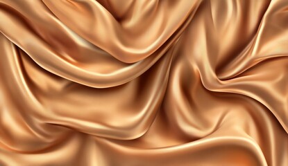 Luxurious gold silk draped fabric texture background