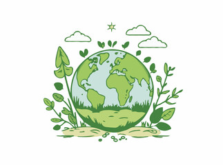 Sustainable Living Icons Set for Zero Waste