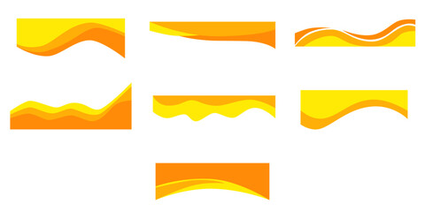 Wavy header footer for presentation and letterhead design decoration