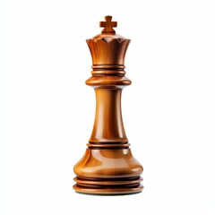 A sleek, dicut chess piece set against a crisp white background, emphasizing its intricate details and form.