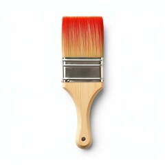 A sleek cutout of a paintbrush on a clean white backdrop, perfect for design or artrelated projects.