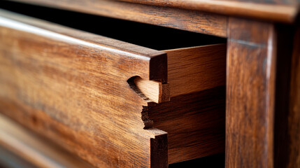 Broken Drawer Joint with Misaligned Wood Panels