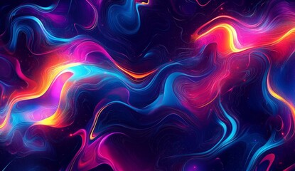 Abstract swirling vibrant liquid colors background