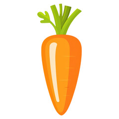 Fresh carrot with green top, vibrant and healthy , isolated on transparent background