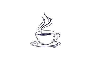 steaming coffee cup clip art vector illustration