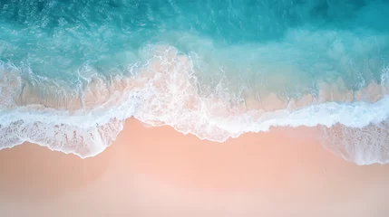 Fotobehang The ocean is calm and the water is a beautiful shade of blue © Watcharin