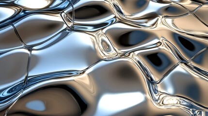 Metallic Texture Shiny Scene with Reflective with Shiny