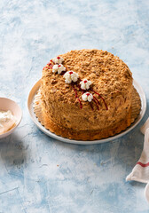 Layered honey cake
