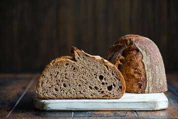 Loaf of homemade sourdough bread
