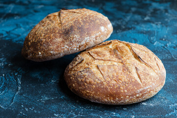 Loaves of sourdough bread