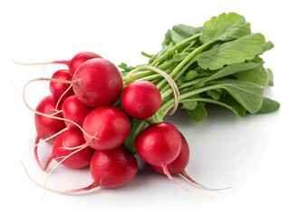 bunch of radishes isolated