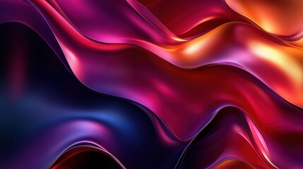 Obraz premium Abstract Fluid Art: Vibrant Swirls of Purple, Red and Gold Hues