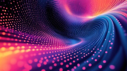 Obraz premium Abstract Swirling Nebula of Vibrant Colors Digital Art Cosmic Wave of Light and Energy