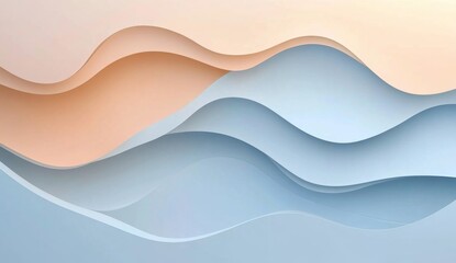 Pastel abstract wavy layered background design