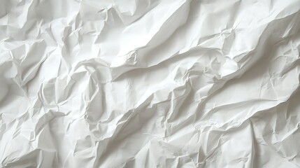 Obraz premium The close up view shows a crumpled piece of white paper