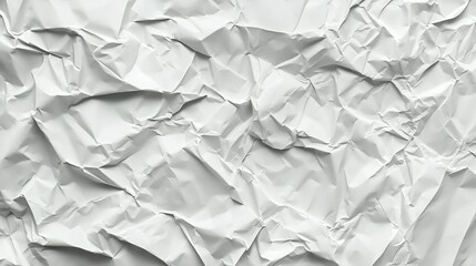 A close up view of white crumpled paper texture