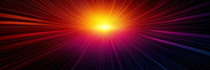 Obraz premium Radiant Lines Converging Towards A Bright Central Light