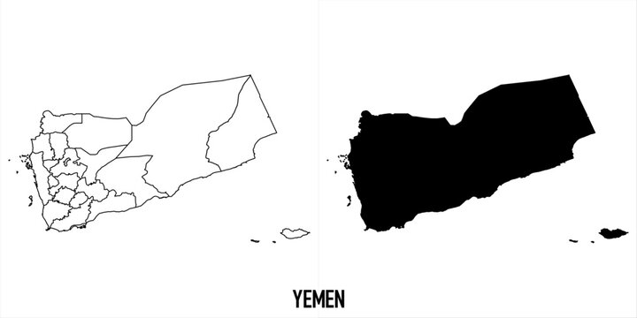 High detailed vector map - yemen