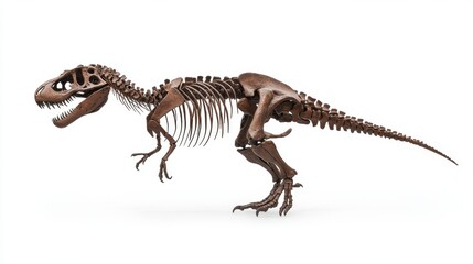 Fototapeta premium Detailed tyrannosaurus rex skeleton displayed