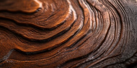 Fototapeta premium Close-up of rich brown wooden texture