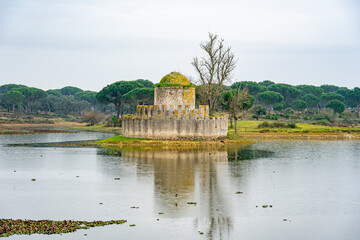 Fototapeta premium Exterior of the chapel of Santo Antonio da Ussa in the Baroque d Alva in Alcochete.
