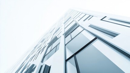 Obraz premium Modern high-rise building exterior, low-angle shot