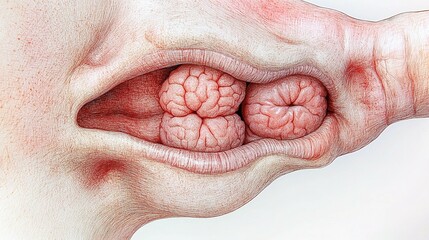 Obraz premium Detailed illustration of a medical subject with anatomical features