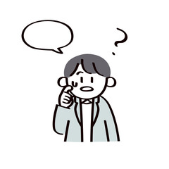 困っているビジネスマンのイラスト