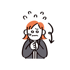 焦るビジネスウーマンのイラスト