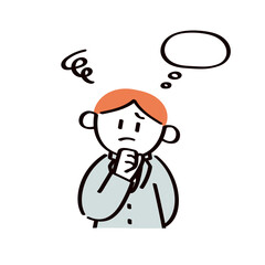 困っているビジネスマンのイラスト