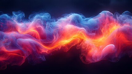 Fototapeta premium Abstract swirling colors creating a vibrant cosmic nebula