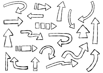 手書きの矢印のセット