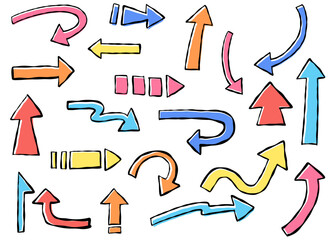 手書きの矢印のセット