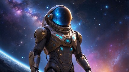 Naklejka premium alien in space