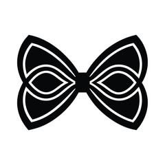 black bow tie isolated on white