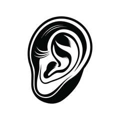 vector illustration of a human ear