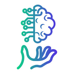 Obraz premium artificial Intelligence Line Gradient Icon