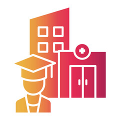 medical school Gradient icon