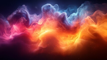 Fototapeta premium Abstract Colorful Swirling Nebula Cosmic Cloudscape