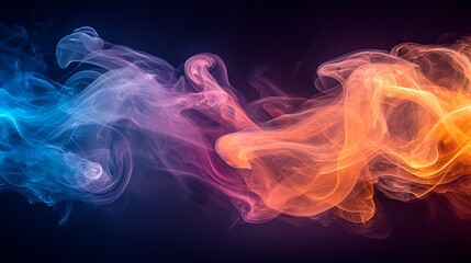 Obraz premium Abstract Colorful Smoke Swirls Design