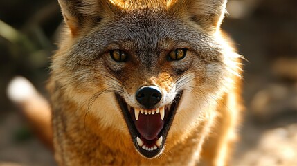 Naklejka premium African Golden Jackal Canis Aureus Wildlife Botswana Safari Photography