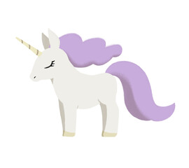 シンプルなかわいいユニコーンのイラスト