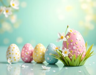 Fototapeta premium Happy Easter card, background