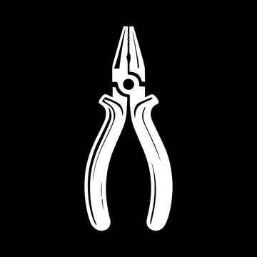 recommend clip art: Pliers simple minimalist illustration design vector