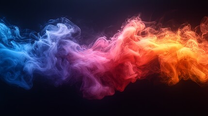 Abstract Colorful Smoke Swirling Design