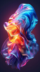 Iridescent Fluid Shapes in Motion