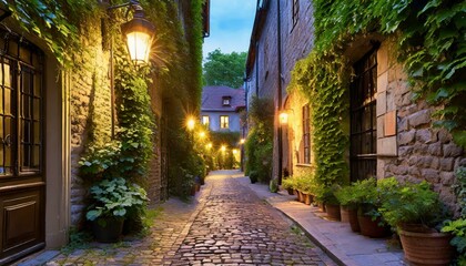 Fototapeta premium narrow street in the old town